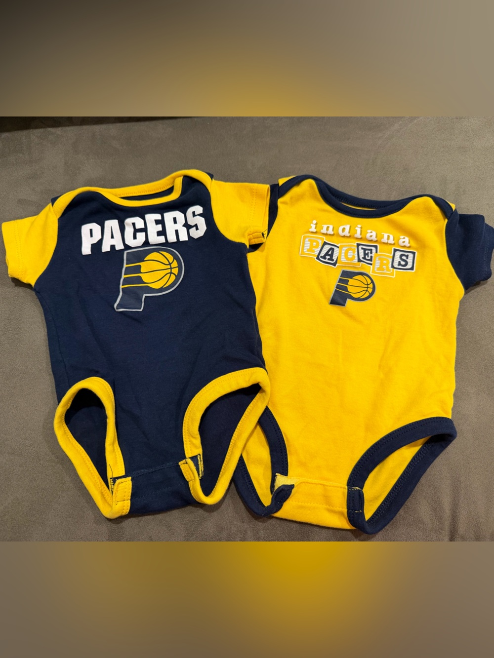 NBA Pacers Baby Bodysuit Set in Navy and Yellow